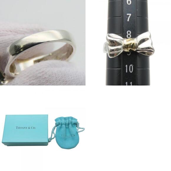 Tiffany & Co. Ribbon Ring, 925 Sterling Silver, 18K Yellow Gold, Women's, Com... - Picture 10 of 11